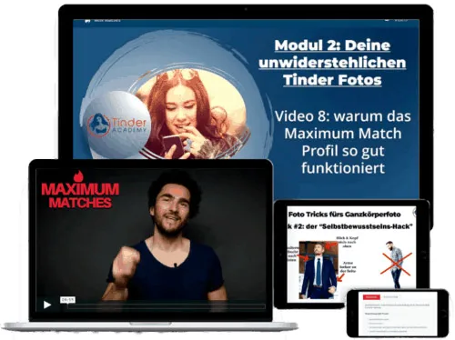 Maximum Matches Kurs auf Laptop, Tablet und Smartphone mit Fabian Grubler im Video