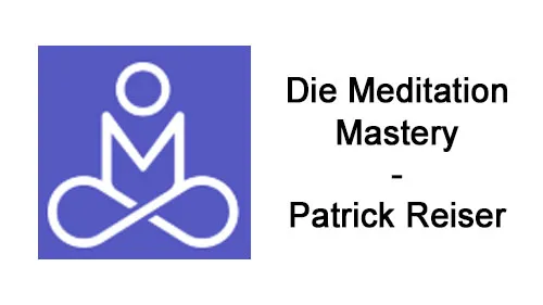 Logo der Meditation Mastery neben dem Schriftzug Die Meditation Mastery – Patrick Reiser