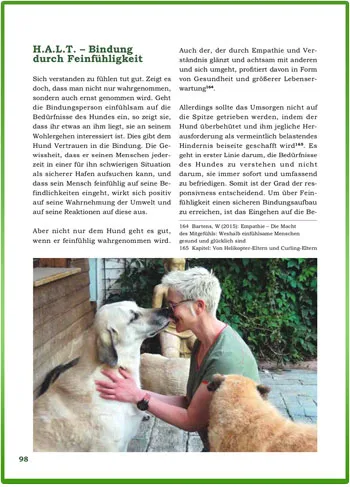 Leseprobe aus Die sichere Bindung als beste Erziehung: Buchseite H.A.L.T. – Bindung durch Feinfühligkeit mit Foto