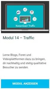 Modulkarte Modul 14 – Traffic aus dem Kurs von Said Shiripour: Betrüger oder seriös?