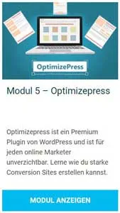 Modulkarte Modul 5 – Optimizepress im Evergreensystem 3.0