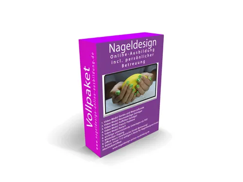 Lila Kursbox Vollpaket der Nageldesign Online Ausbildung inkl. persönlicher Betreuung