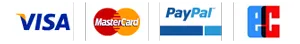 Logos der Bezahloptionen VISA, MasterCard, PayPal und EC für Neukunden mit Garantie