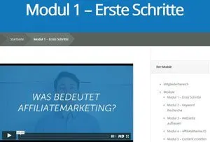 Screenshot aus Modul 1 des Turbo Blog 100 von Oliver Lorenz: Was bedeutet Affiliatemarketing?