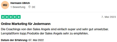 Fünf-Sterne-Bewertung von Hermann Ullrich: Online Marketing für Jedermann mit den Sales Angels