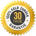 Goldenes Siegel 100% Geld zurück – 30 Tage Garantie für den Kurs Schmerzfreier Rücken