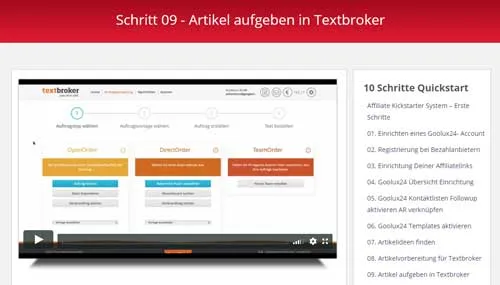 Video Schritt 09 – Artikel aufgeben in Textbroker aus dem Affiliate Kickstarter System