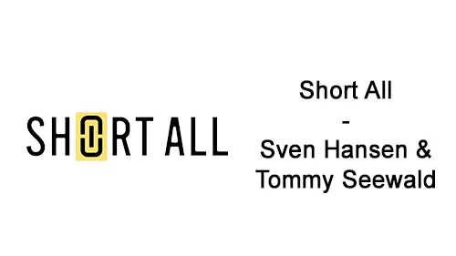Short All Logo neben dem Schriftzug Short All – Sven Hansen & Tommy Seewald