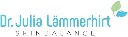 Logo Dr. Julia Lämmerhirt Skinbalance mit zwei Blättern