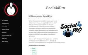 Startseite des Mitgliederbereichs von Social4Pro, dem Online-Kurs von Alexander Wahler
