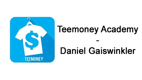 Teemoney Logo mit T-Shirt und Dollarzeichen neben dem Schriftzug Teemoney Academy – Daniel Gaiswinkler