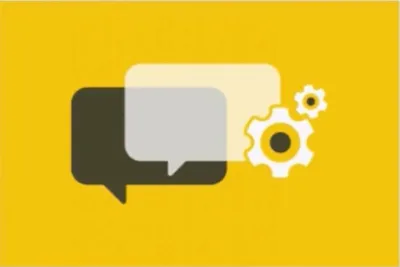Symbolgrafik zum ClickCopy-Modul Testimonial-Copy mit Sprechblasen