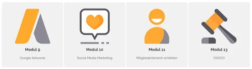 DIGIMAKU Module 9 bis 13: Google Adwords, Social Media Marketing, Mitgliederbereich erstellen und DSGVO