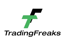 Logo der TradingFreaks mit grün-schwarzem TF-Symbol und Schriftzug