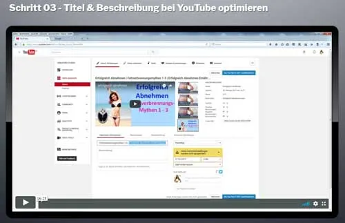 Videolektion der Life Changer World 2.0 zum Optimieren von Titel und Beschreibung bei YouTube