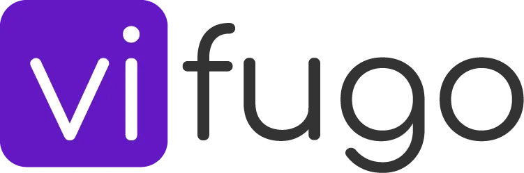 Logo der Video-Funnel-Software Vifugo in Lila und Dunkelgrau