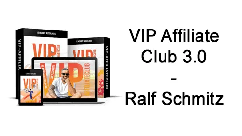 Kursboxen und Geräte des VIP Affiliate Clubs mit dem Schriftzug VIP Affiliate Club – Ralf Schmitz