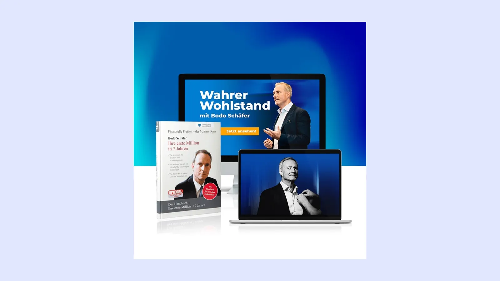 Wahrer Wohlstand von Bodo Schäfer: Videocoaching auf Monitor und Laptop mit dem Handbuch Ihre erste Million in 7 Jahren